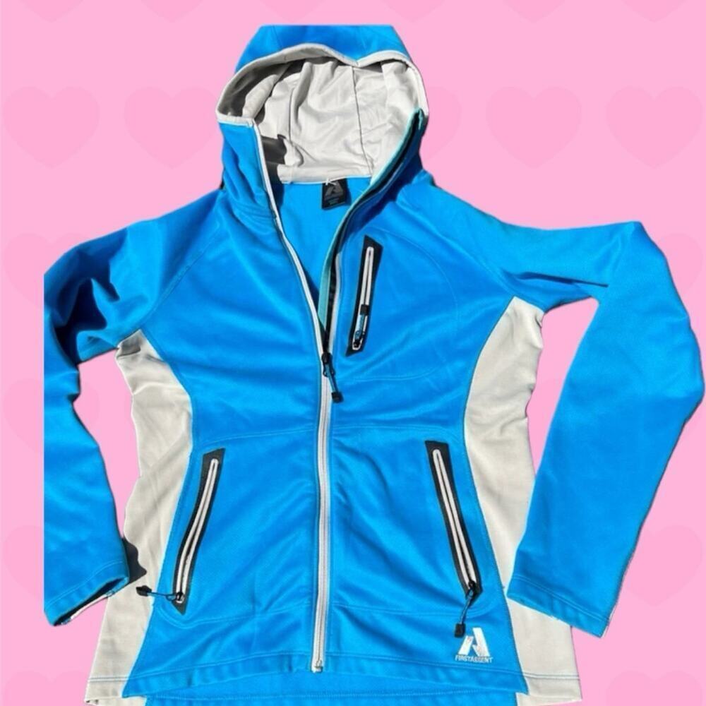 Eddie Bauer, First Ascent women’s hooded  full zip, jacket, Size S